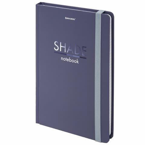 Блокнот с резинкой в клетку 96 л., А5, 145х203 мм, твердая обложка, BRAUBERG, "Shade", 113725