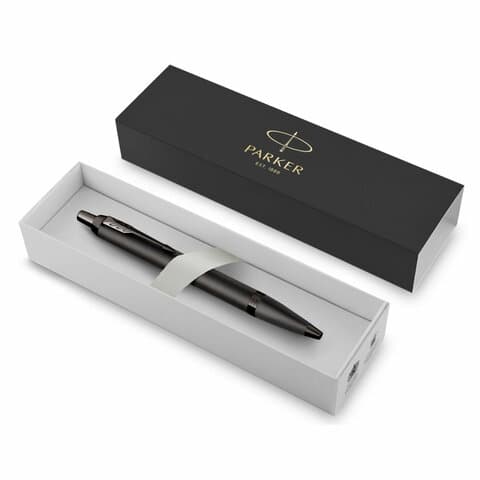 Ручка шариковая PARKER "IM Professionals Monochrome Titanium", корпус темно-серый, сталь, синяя, 2172961