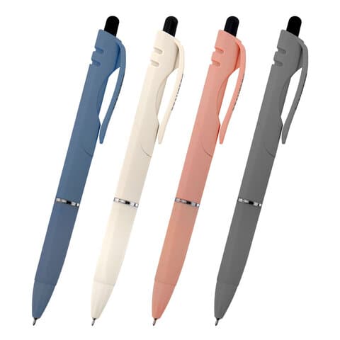 Ручка шариковая автоматическая с грипом BRAUBERG "MORANDI COLOR", СИНЯЯ, пишущий узел 0,5 мм, линия письма 0,3 мм, 144494