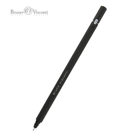 Ручка гелевая BRUNO VISCONTI "Super Slim Black", ЧЕРНАЯ, узел 0,28 мм, линия 0,2 мм, 20-0397