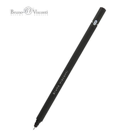 Ручка гелевая BRUNO VISCONTI "Super Slim Black", СИНЯЯ, узел 0,28 мм, линия 0,2 мм, 20-0398