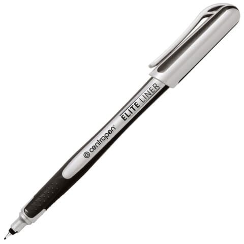 Ручка капиллярная (линер) ЧЕРНАЯ CENTROPEN "Elite liner", линия 0,3 мм, 4721, 247210112