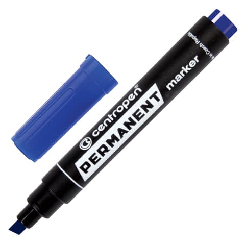 Маркер перманентный CENTROPEN 8576, СИНИЙ, скошенный наконечник, 1-4,6 мм, 585760106