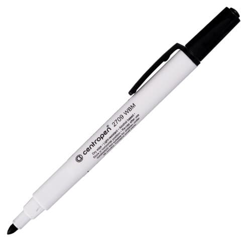 Маркер стираемый для белой доски ЧЕРНЫЙ, CENTROPEN "Dry-Wipe", 1,8 мм, 2709, 527098712