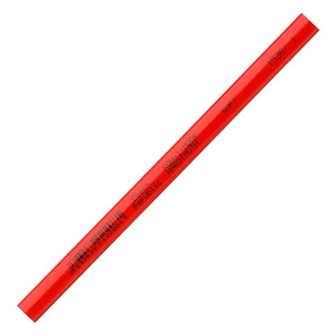Карандаш столярный KOH-I-NOOR, 1 шт., B, грифель 5х2 мм, корпус красный, 0153600100177