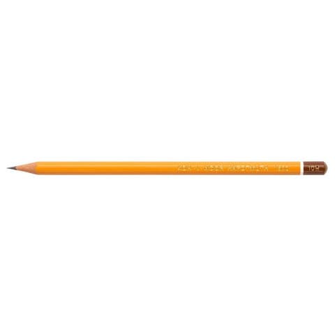 Карандаш чернографитный KOH-I-NOOR "1500", 1 шт., 10H, корпус желтый, заточенный, 150010H01170