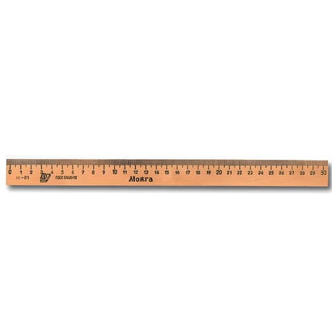 Линейка деревянная 30 см, ЛП-300, МОЖГА, С07, C07