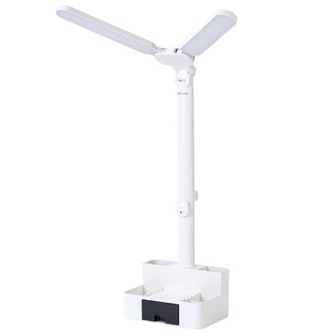 Настольная лампа / светильник беспроводная SONNEN PT-201, органайзер, USB, LED, 5 Вт, 3 режима, белый, 238781