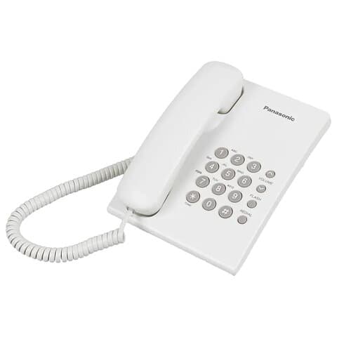Телефон PANASONIC KX-TS2350RUW, белый, повторный набор, тональный / импульсный режим