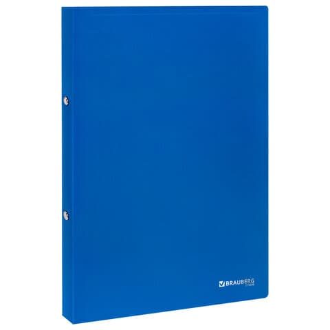Папка на 2 кольцах А4 BRAUBERG UNIVERSAL, 25 мм, синяя, до 170 листов, 0,5 мм, 273030