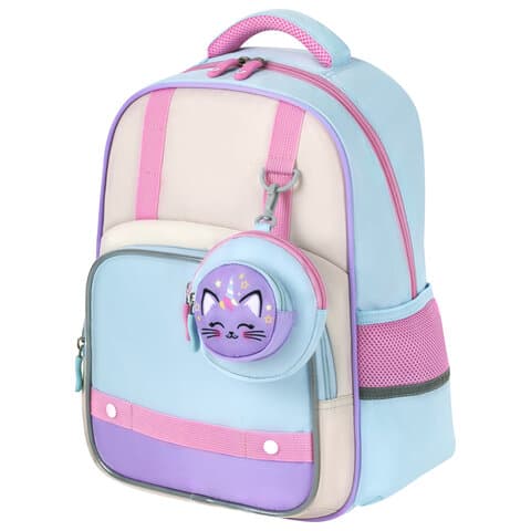 Рюкзак BRAUBERG KIDS MODE с кошельком в комплекте, 1 отделение, "Little sweetie", 39х28x15 см, 273125