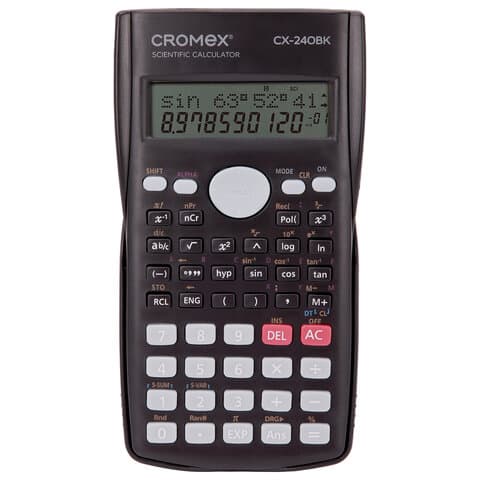 Калькулятор инженерный CROMEX (КРОМЕКС) СX-240BK (155х80 мм), 240 функций, 10+2 разрядов, черный, 273832
