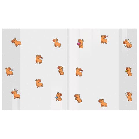 Обложки "CAPYBARAS" для тетрадей и дневников, КОМПЛЕКТ 10 шт., ПЛОТНЫЕ, 210х350 мм, 110 мкм, FUNSTER (ФАНСТЕР), 274087