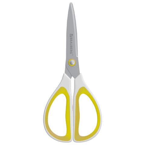 Ножницы BRAUBERG "STYLE", 205 мм, прорезиненные симметричные ручки, ассорти, 274315