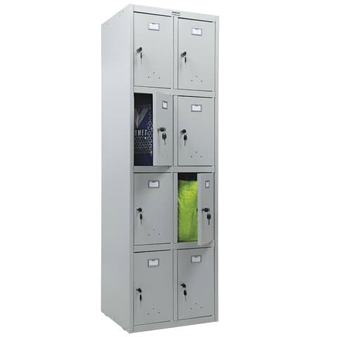 Шкаф металлический для сумок ПРАКТИК "ML/LS 24-60" восьмисекционный, В1830хШ600хГ500 мм, 32 кг, разборный, LS-24