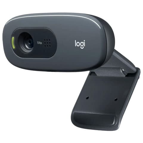 Веб-камера LOGITECH C270, 1/3 Мп, микрофон, USB 2.0, регулируемый крепеж, черная