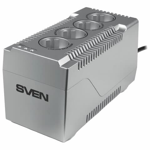 Стабилизатор SVEN VR-F1000, 320 Вт, 184-285 В, 4 евророзетки, SV-018818