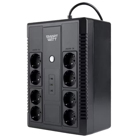 Источник бесперебойного питания SMARTWATT UPS SAFE PRO 650, 650 ВА (390 Вт), 8 розеток, 3703020270004