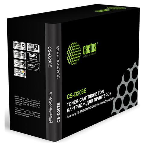 Картридж лазерный CACTUS (CS-D203E) для SAMSUNG ProXpress M3820/4020/3870/4070, ресурс 10000 стр.