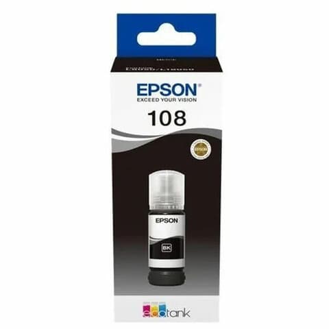 Чернила EPSON 108 (C13T09C14A) для СНПЧ EPSON L8050 /L8100 /L18050, черные, ОРИГИНАЛЬНЫЕ