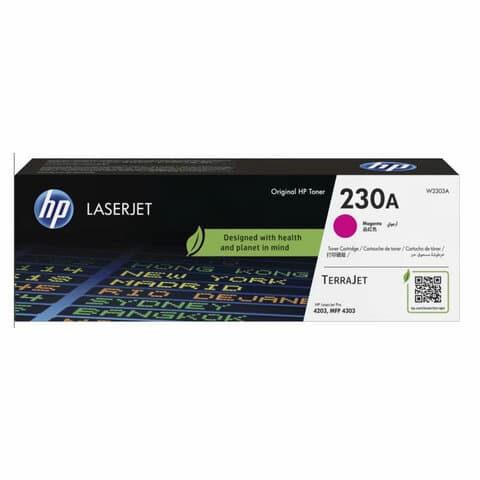 Картридж лазерный HP (W2303A) для Color LaserJet Pro 4303/4203, пурпурный, ресурс 1800 стр., оригинальный