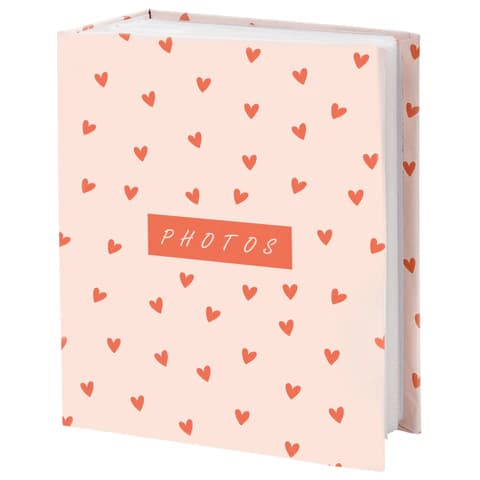 Фотоальбом BRAUBERG "Pink hearts" на 100 фото 10х15 см, твердая обложка, 391436