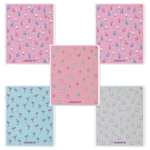 Тетрадь А5 48 л. АЛЬТ скоба, клетка, Soft Touch, фольга, "ЗЕФИРНОЕ НАСТРОЕНИЕ", 7-48-569