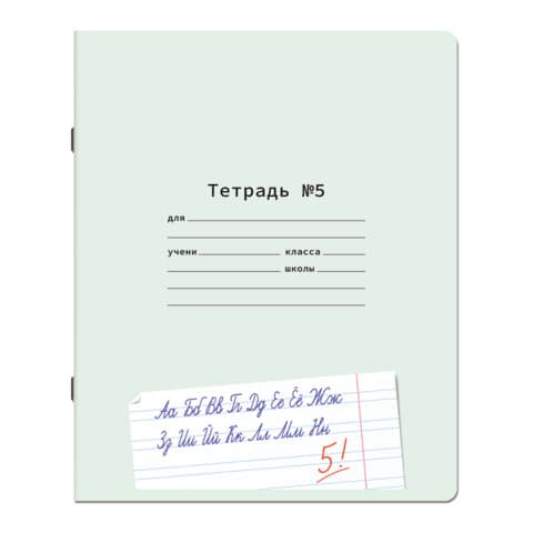 Тетрадь ПРОПИСЬ № 5 12 л. узкая линия, со справочным материалом, обложка картон, ЮНЛАНДИЯ, 404850
