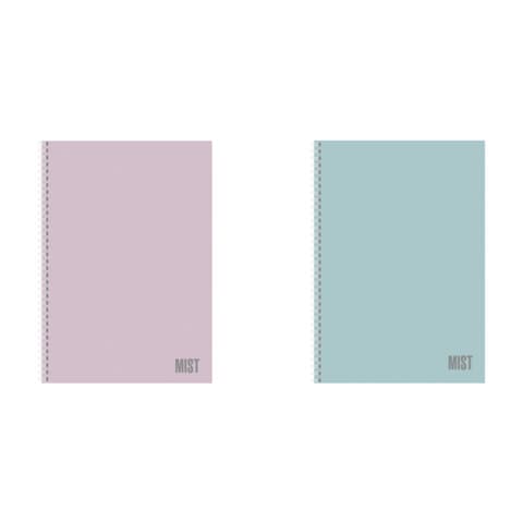 Тетрадь А4 80 л,. HATBER, гребень, клетка, Soft-touch ламинация, "Mist" (микс в спайке), 090095, 80Т4лВ1гр