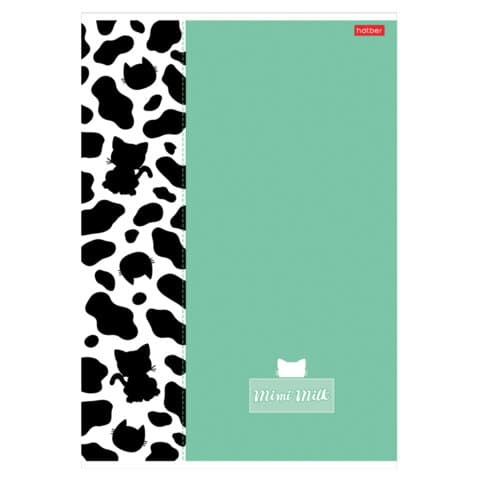 Тетрадь А4 96 л., HATBER, скоба, клетка, матовая ламинация, "Mimimilk" (микс в спайке), 087003, 96Т4лВ1