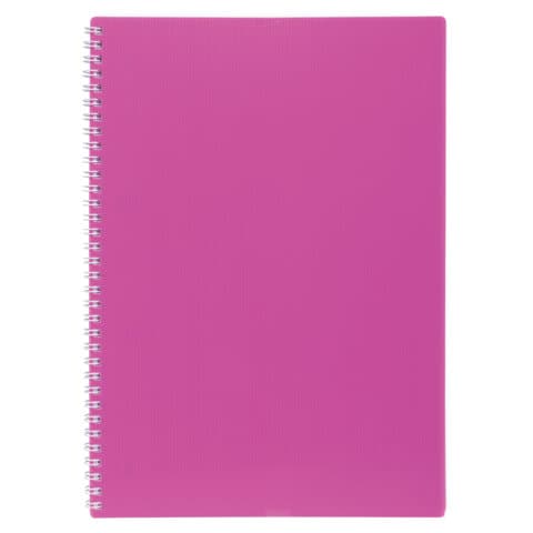 Тетрадь обложка пластик, А4, 80 л., гребень, клетка, HATBER, "LINE NEON" Розовая, 081545, 80Т4В1гр_03033