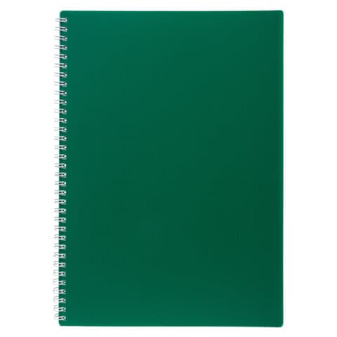 Тетрадь обложка пластик, А4, 80 л., гребень, клетка, HATBER, "VELVET" Зеленая, 081563, 80Т4В1гр_01607