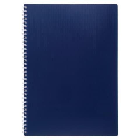 Тетрадь обложка пластик, А4, 80 л., гребень, клетка, HATBER, "VELVET" Синяя, 081562, 80Т4В1гр_01609