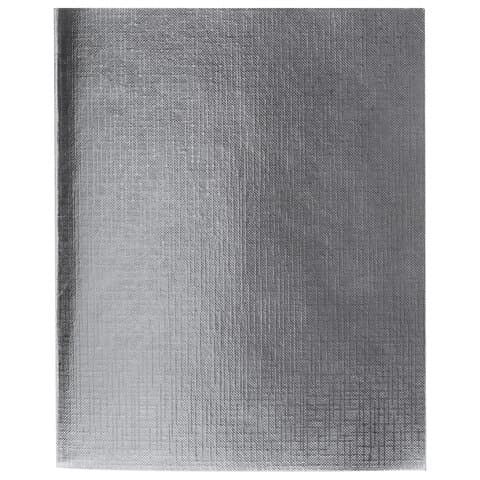Тетрадь бумвинил А5 48 л., скоба, офсет №1, клетка, с полями, СЕРЕБРО, "Metallic", HATBER, 058960, 48Т5бвВ1