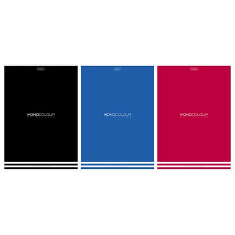 Тетрадь А4, 96 л., HATBER, скоба, линия, матовая ламинация, тиснение, "MONOCOLOUR" (микс в спайке), 093583, 96Т4лтВ2