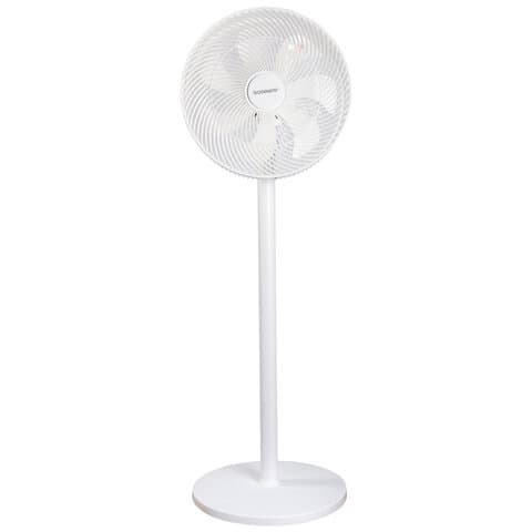Вентилятор напольный SONNEN FT-L501, 60 Вт, 45 см, 3 скорости, вращение на 70°, механическое управление, белый, 457785