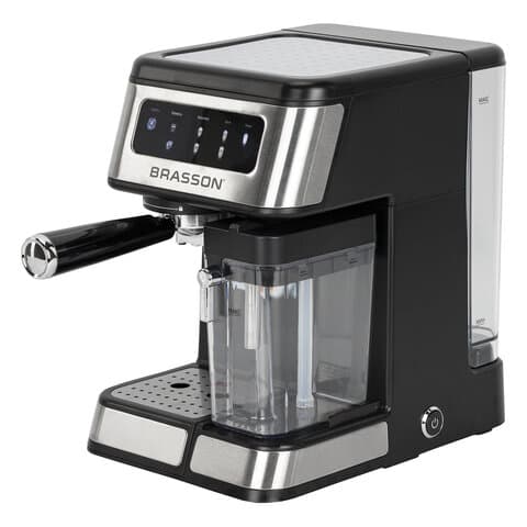 Кофеварка рожковая со встроенным капучинатором BRASSON (БРАССОН) CM-1830, 4 напитка, дисплей, 1,6 л, 1250 Вт, 20 бар, 457885