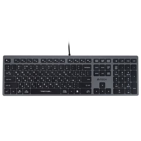 Клавиатура проводная A4TECH Fstyler FX50, USB, 109 кнопок, серая, 1624628