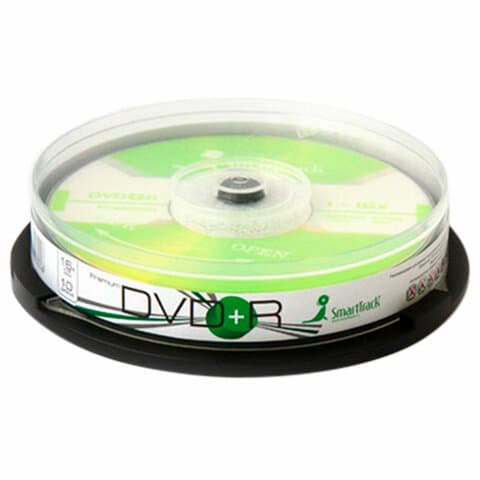 Диск DVD+R (плюс) SMARTTRACK, 4,7 Гб 16x Cake Box (упаковка на шпиле), КОМПЛЕКТ 10 шт., ST000219
