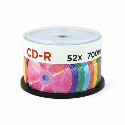 Диск CD-R MIREX Random Color, 700 Мб, 52x, Cake Box (упаковка на шпиле), КОМПЛЕКТ 50 шт., цветные, UL120009A8B