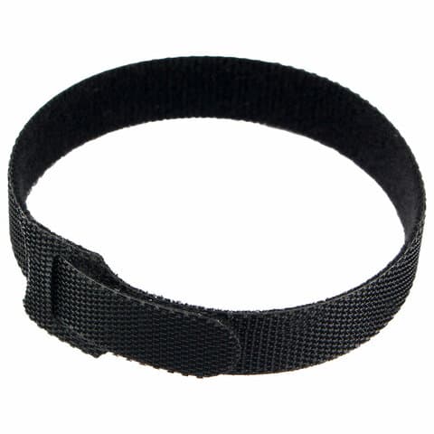 Хомуты-липучки 200x11 мм на основе ленты Velcro, CABLEXPERT, черные (12 шт.), VT-200x11BK