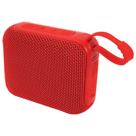 Колонка портативная влагозащищенная KAIGO (КАЙГО) BS100, 5 Вт, Bluetooth, USB, Micro SD, TWS, FM, красная, 514220