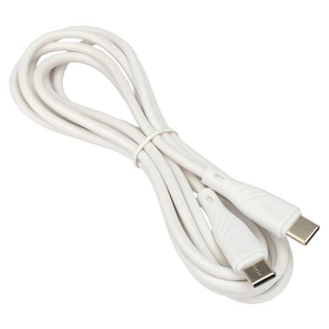 Кабель USB 2.0 Type-C-Type-C, 2 м, CABLEXPERT, 3 А, 60 Вт, PD/QC3.0, медь, белый, CCB-USB2-CMCMO1-2MW