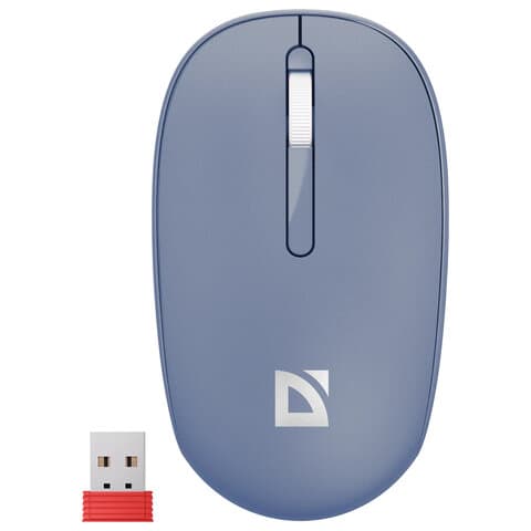 Мышь беспроводная DEFENDER Smart MM-396, 1600 dpi, 2 кнопки + 1 колесо-кнопка, оптическая, синяя, 52397