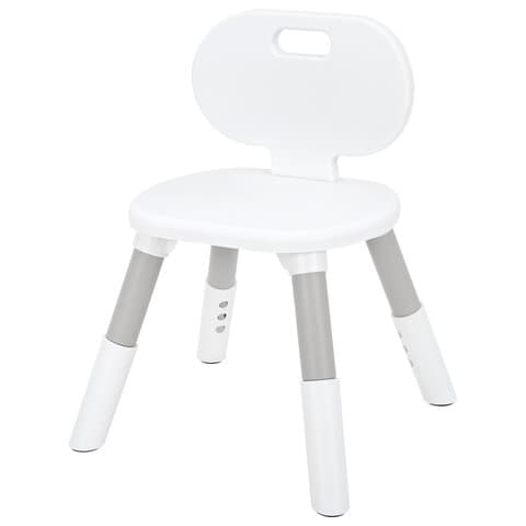 Стул детский растущий BRABIX KIDS CC-001, 2-8 лет, пластик серый + белый, 533293