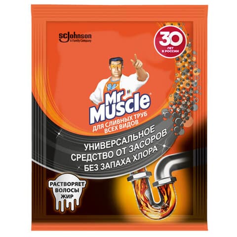 Средство для прочистки канализационных труб в гранулах 70 г, МИСТЕР МУСКУЛ, 359548