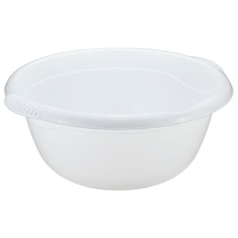 Таз 16 л, хозяйственный, круглый, с ручками, пластиковый, 18,5х43,5х46,5 см, цвет белый, IDEA, М 2507