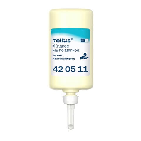 Картридж с жидким мылом одноразовый Tellus/TORK (Система S1) Advanced, 1 л, мягкое, 420511