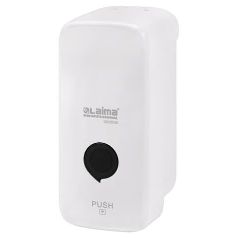 Дозатор для жидкого мыла LAIMA PROFESSIONAL PREMIUM, НАЛИВНОЙ, 0,5 л, белый, ABS-пластик, 609508