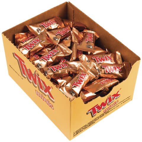 Батончики мини TWIX "Minis" печенье с карамелью в молочном шоколаде, 1 кг, 57237